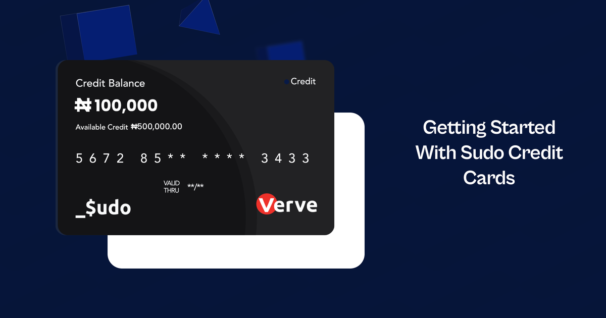 Getting Started With Sudo Credit Cards